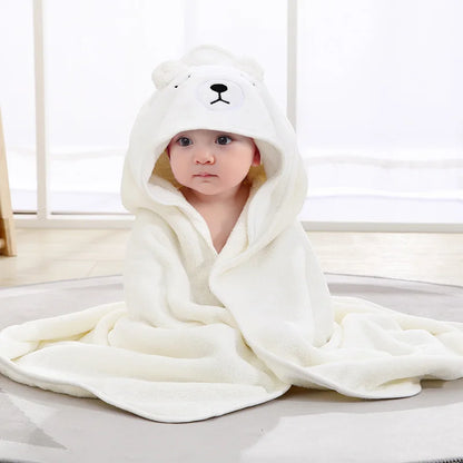 Cartoon Animal Baby Bath Towels Soft Newborn Hooded Towel Blanket Toddler Bathrobe Warm Sleeping Swaddle Wrap for Boys Girls 