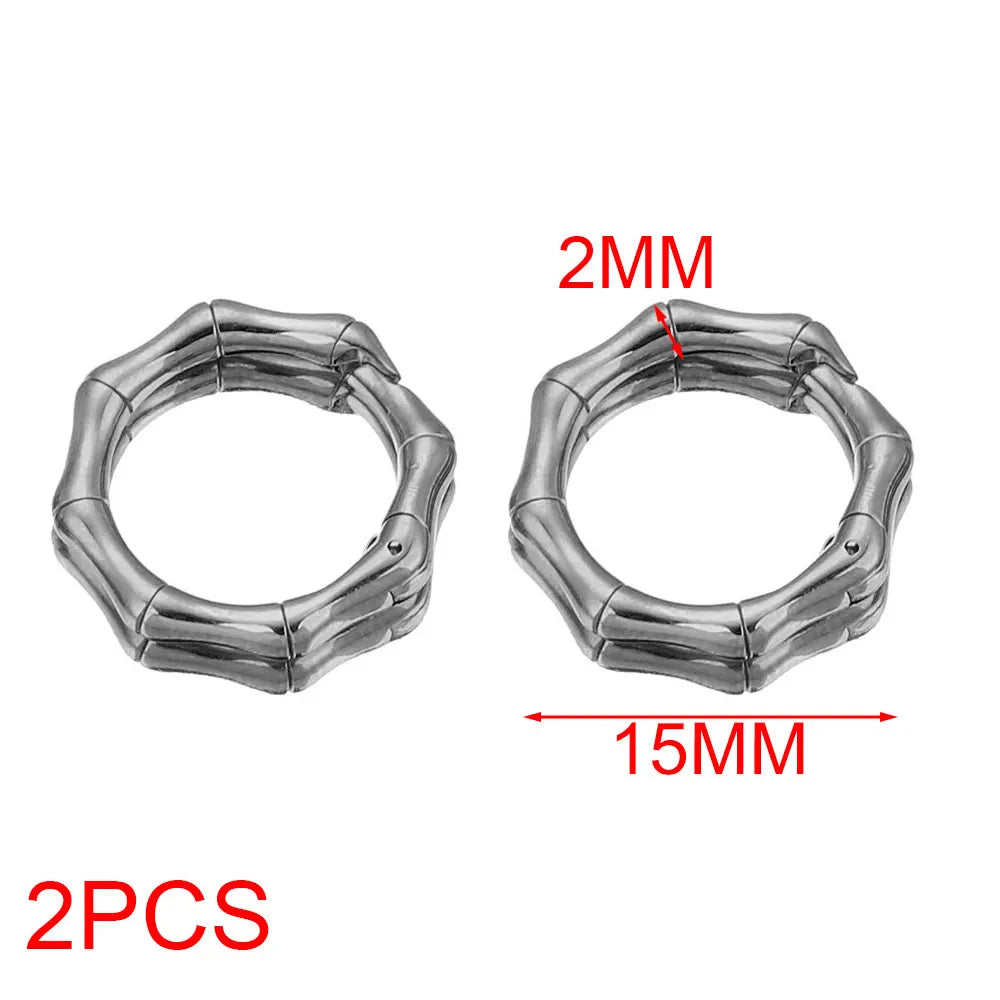 2pcs Stainless Steel Clasps Geometry Heart Round Ring Lobster Clasp Hooks Connectors Necklace for DIY Jewelry Making Supplies