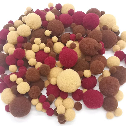 8-30mm Pom poms Multi-Colored Pompoms Soft Fluffy Puff Pompom Balls for Kid DIY Creative Craft Wedding Decor Sewing Supplies 