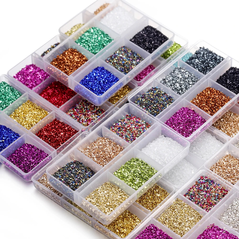 30g/Box Crushed Glass Stones Resin Filling Irregular Broken Stone for DIY Epoxy Resin Mold Crafts Nail Art Decoration Materia