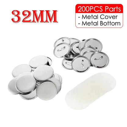 25/32/37/44/58/75mm Badge Maker Molds DIY Button Badge Maker Press Machine Interchangeable Die Mould Round Badge Punching Die