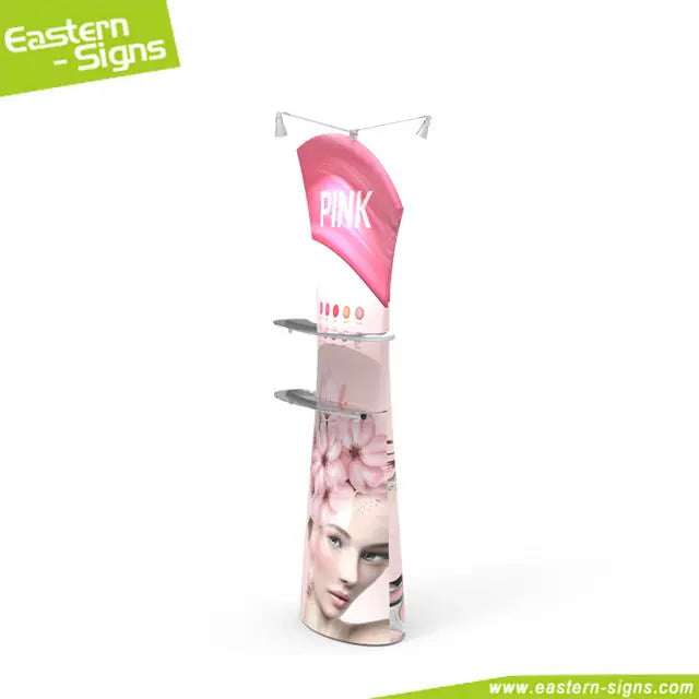 Advertising Printed Acrylic Exhibition Display Stand With Angled Top