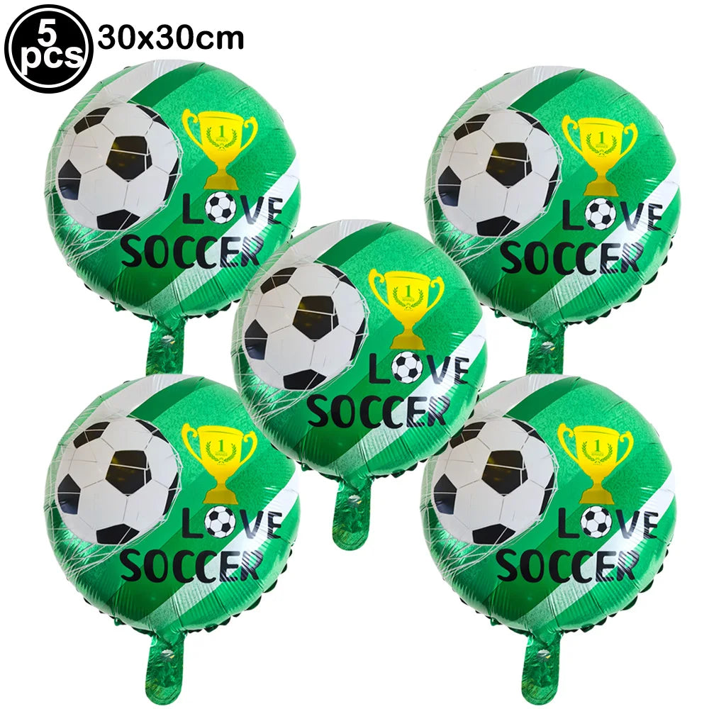 Soccer Theme Disposable Tableware Set Paper Plates Cups Napkins Tablecloth For Birthday Parties - PURPLE