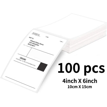 4x6inch Thermal Printer Papers 100x150mm White Labels Sticker For Shipping Labels DHL UPS Express LOGO Barcode For P50/D100/D