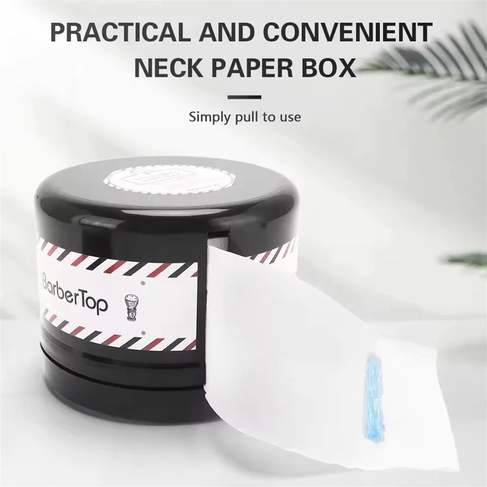 Professional Hair Neck Strip Paper Case Barber Neck Paper Roll Holder Disposable Tissue Collar Tape Box Hairdressing Accessor