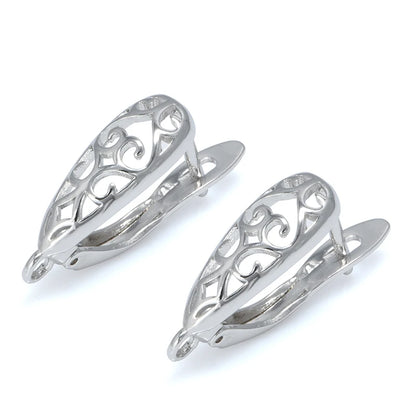 Silver Color Brass Earring Hooks for DIY Jewelry Making Handmade Silver Color Jewelry Accessories Findings Eawires