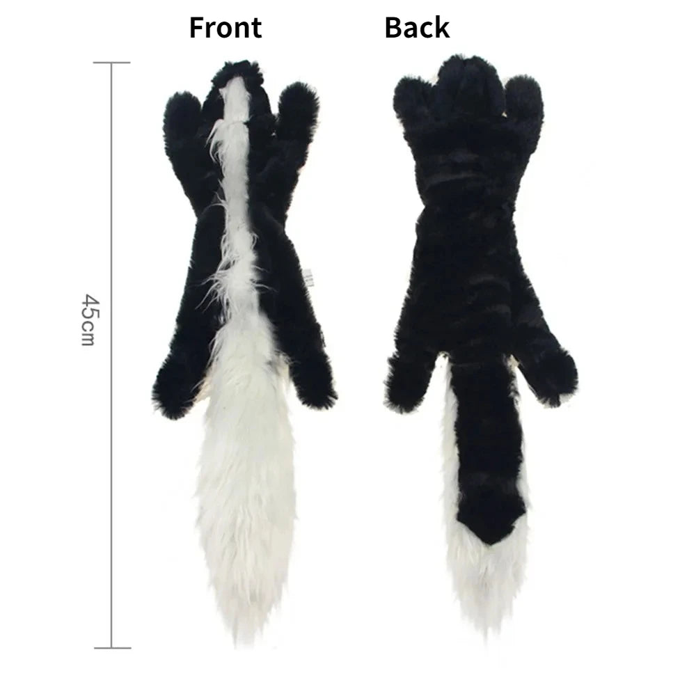 Funny Simulated Animal No Stuffing Dog Toy with Squeakers Durable Stuffingless Plush Squeaky Dog Chew Toy Crinkle Pet Squeak 