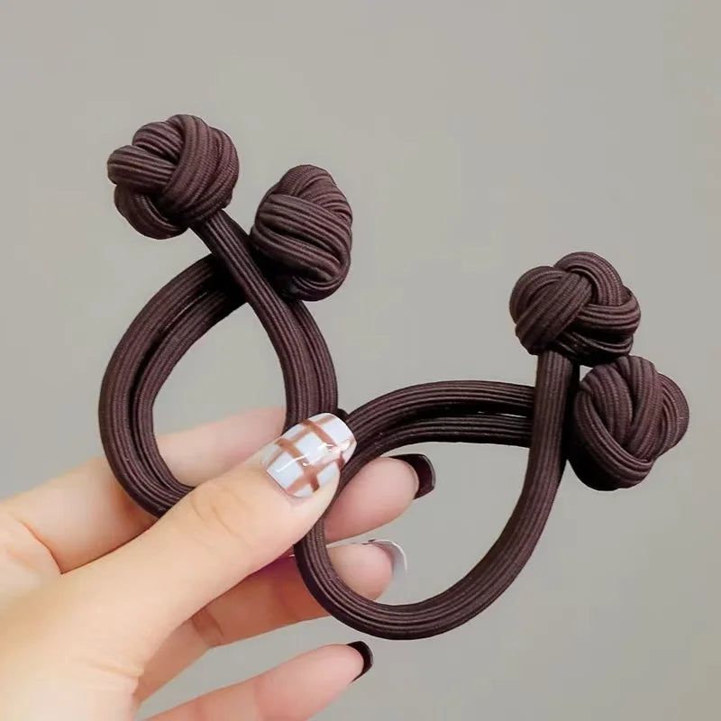 Simplicity Stretch Rubber Hair Ties for Women High Elasticity Fashion Girl Head Rope Scrunchie Hair Accessories - 14 2pcs