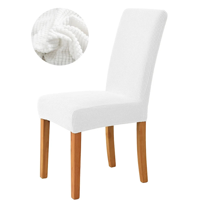 Elastic Dining Room Chair Cover Stretch Thick Jacquard Kitchen Chair Cover Slipcover For Dining Kitchen Hotel Wedding Banquet