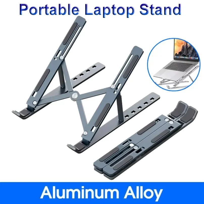 Foldable Laptop Stand Adjustable Portable Notebook Bracket Support Base Aluminum Alloy Holder For Macbook Laptop PC Accessori