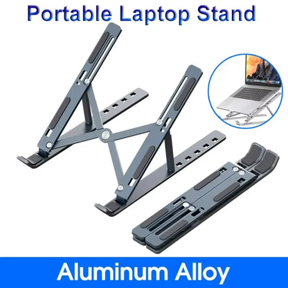 Foldable Laptop Stand Adjustable Portable Notebook Bracket Support Base Aluminum Alloy Holder For Macbook Laptop PC Accessori