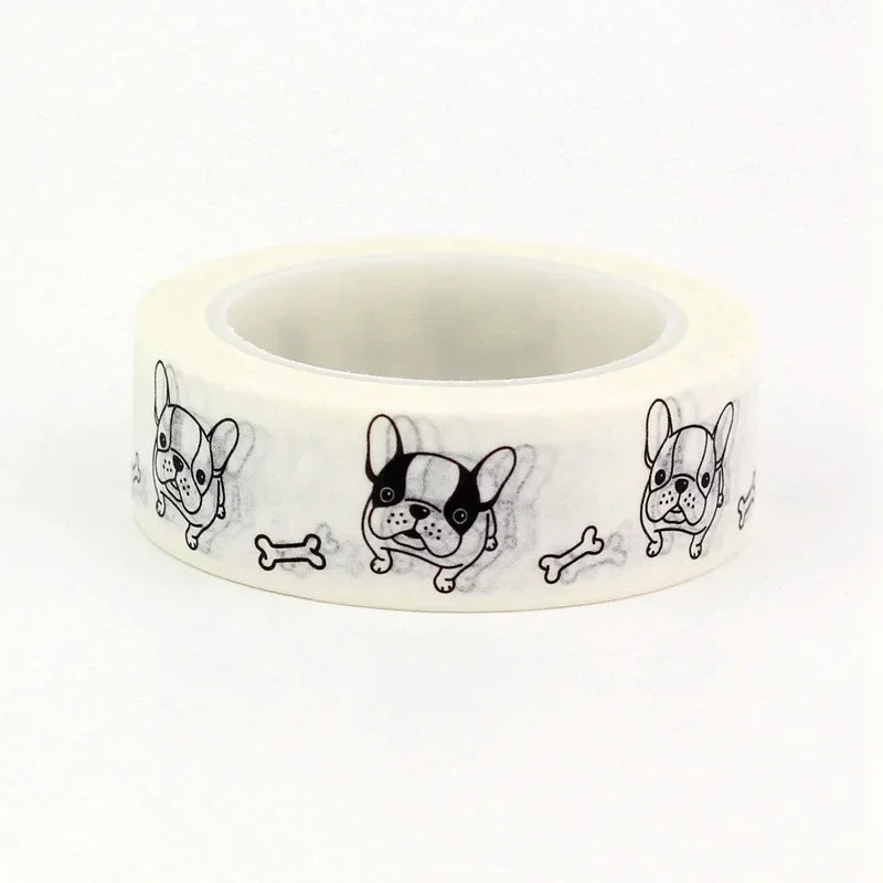 NEW 1PC 10M Decorative Black and White Japanese Washi Tape Set DIY Journaling Adhesive Moon Masking Tape Cute Stationery - NO