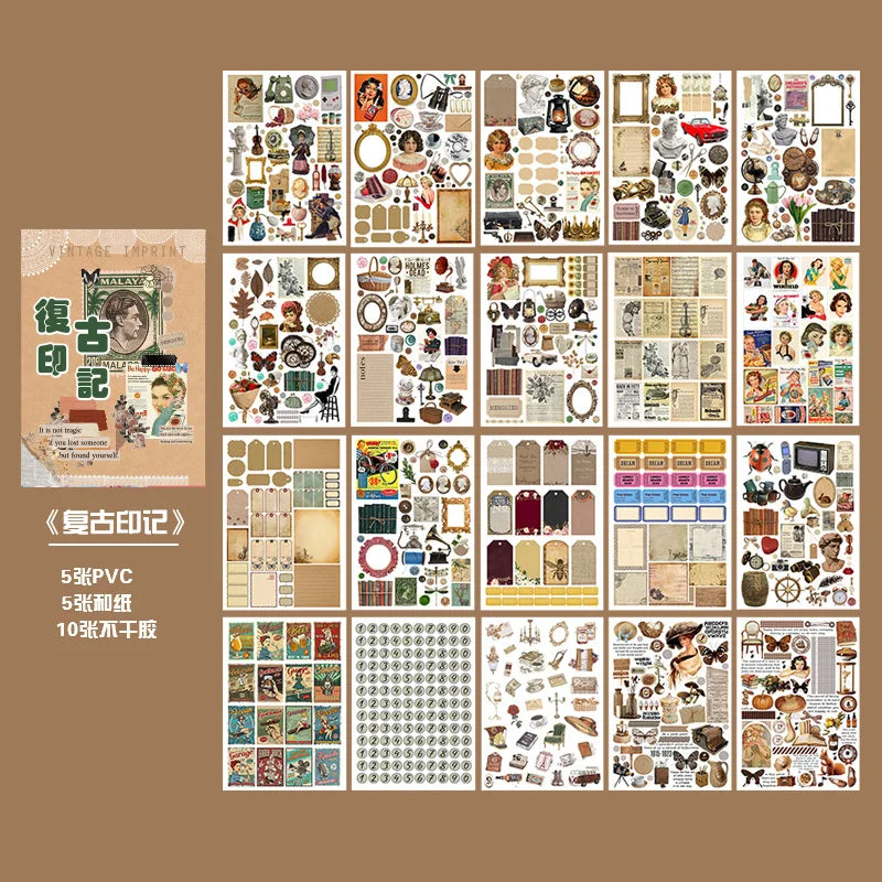 Stickers Book Landscape Decorative Decal Film Impression Seal For DIY Diary Planner Scrapbook Album School Supplies Stationer