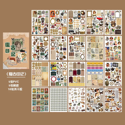 Stickers Book Landscape Decorative Decal Film Impression Seal For DIY Diary Planner Scrapbook Album School Supplies Stationer