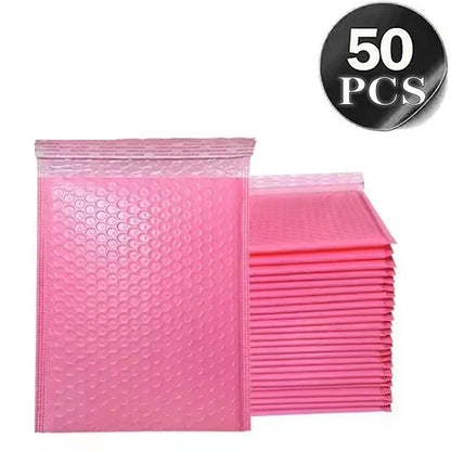 50Pcs Bubble Mailers Bubble Padded Mailing Envelopes Mailer Poly for Packaging Self Seal Shipping Bags Black Bubble Padding