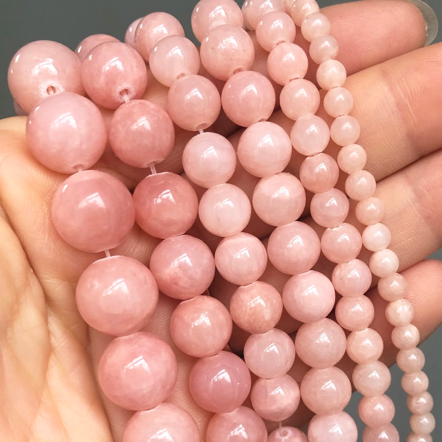 Natural Stone Dark Blue Chalcedony Jades Beads Round Loose Spacer Beads For Jewelry Making 4/6/8/10/12mm DIY Handmade Bracele