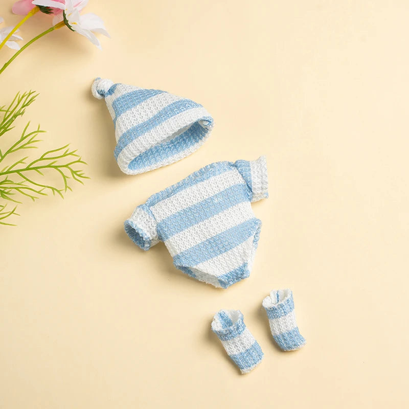 20cm Baby Dolls Clothes for DIY Toy Doll Accessories Suitable For 8inch Doll Sweater Jumpsuit Reborn Doll Clothes Accessories
