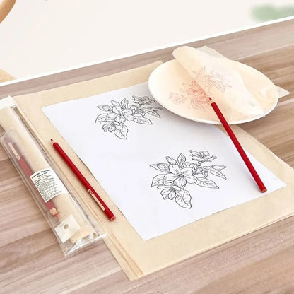Pottery Art Transfer Paper Set Handmade DIY Ceramic Handicrafts Carving Pattern Texture Transfer Printing Auxiliary Tools Set