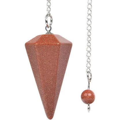 Natural Stone Quartz Agates Pendant Reiki Healing Cone Amethyst Charm Pendulum Pendants For Divination Dowsing Reiki Crystals