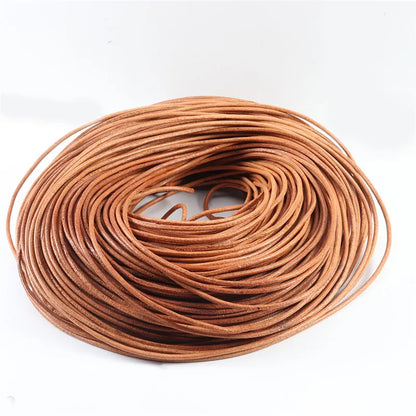 2-5 Yards 100% Genuine Cow Leather Round Thong Cord Leather Cord String Rope for DIY Necklace Bracelet DIY Jewelry Making - N