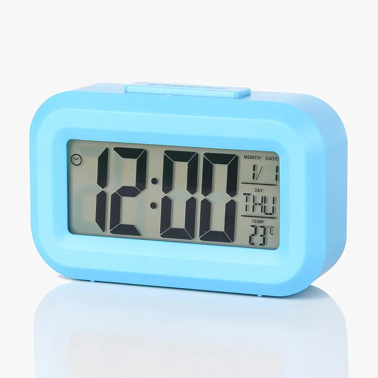 Alarm Clock Digital Clock LED Electronic With Backlight Snooze Calendar For Home Office Desktop Table Screen Display Watch - 