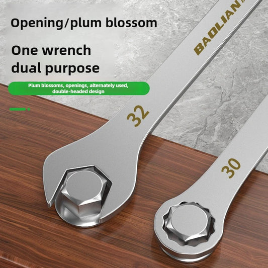3mm Ultra-thin Wrench Large Open-end Wrench Plum Dual-purpose Wrench 4-27MM Cross-border Thin Section Dual-purpose