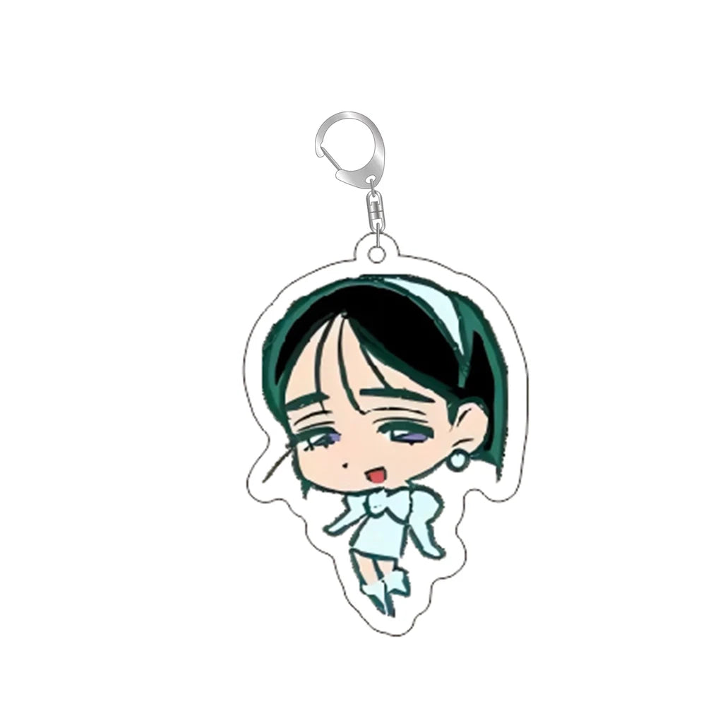 Anime Alien Stage Chibis Keychain Luka Ivan Till Mizi Hyuna Sua Key Ring Game Accessories Backpack Pendant Prop Jewelry Gift