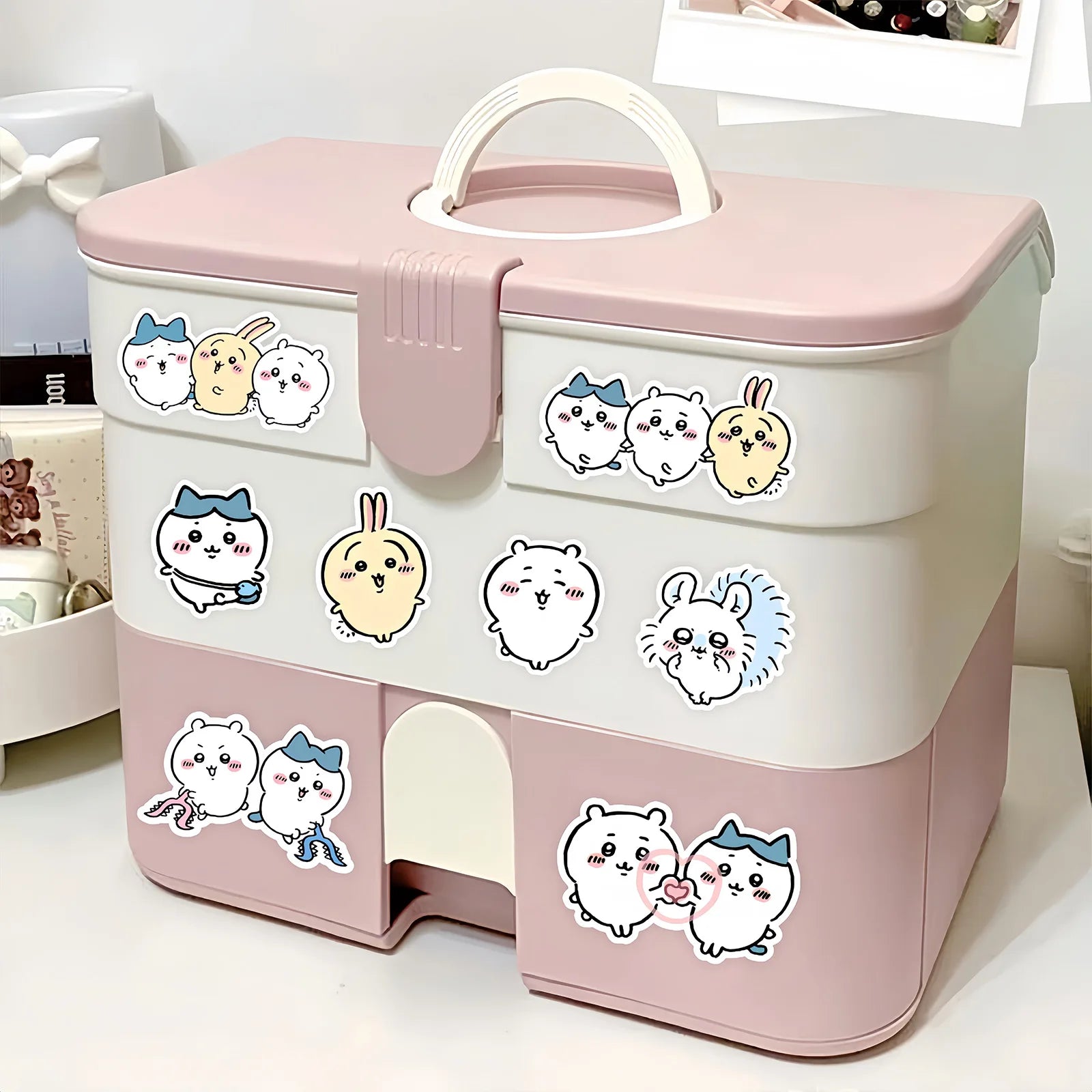 100pcs Kawaii Jiikawa Cartoon Stickers Decorative Desk Laptop Scrapbook Luggage Stationery Cute Graffiti Sticker for Kids Gif