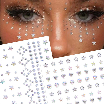 Stickers On The Face Rhinestone DIY Eyes Face Self Adhesive Temporary Tattoo For Makeup Party Festival Face Jewels Diamonds G