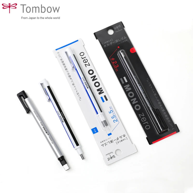 Tombow MONO Zero Eraser Flat / Super Fine Rubber Tip Pen Type Professional High Precision Pencil Eraser For Manga Highlight