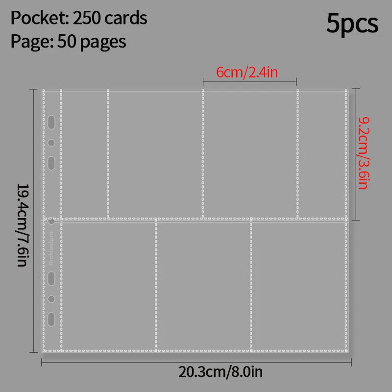 5 Pockets Binder Photocards Holder Photo Card Binder Idol Card Collect Book Kpop Photo Album Binder Background Paper 포카 바인 - 