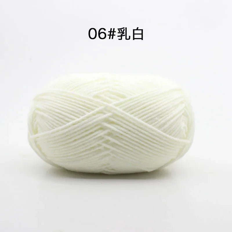 Crochet Milk Cotton Yarn, 50g 4ply Knitting Yarn, Soft Yarn for Sweaters, Scarves, Hats, DIY Craft Projects, Cozy Crochet Thr