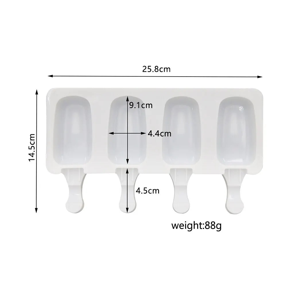 Silicone Ice Cream Mold Magnum Silicone Mold DIY Fruit Juice Ice Pop Cube Maker Tray Popsicle Mould Baking Accessorie - Lager