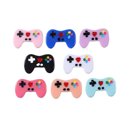 8pcs Resin Flatback Miniature Game Controller Cabochon Kawaii Flat Cabochons DIY Craft Decoration Accessories