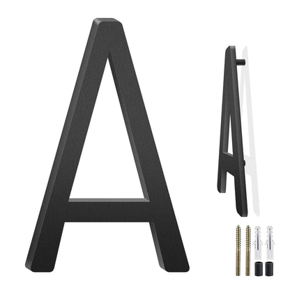 3-10 Inch Floating Aluminum House Address Numbers Letters, Modern Metal House Numbers for Outside, Black Metal Door Address L