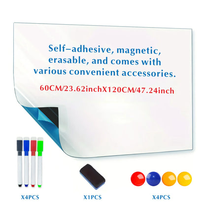 Erasable Magnetic Whiteboard Sticker, Self-adhesive Wall Whiteboard, Suitable for Back-to-school Season, Classroom Office Use