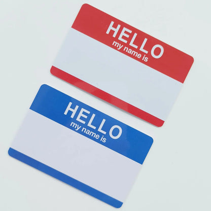 Writable Hello My name identity ID Card