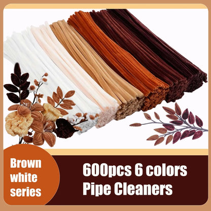 600pcs Multi-Colored, Flower Making Kit, Arts and Craft Supplies, Pipe Cleaners Kit, Pipe Cleaner for Flower, Craft Supplies 