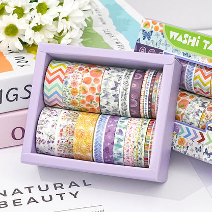 Washi Tape Set, 3/21 Rolls, Assorted Sizes, Floral 3m/Roll Washi Tape for Scrapbook, Arts, Crafts, Journals Planners Decorati