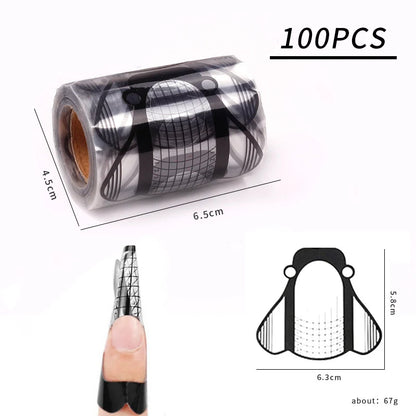 Forms for Extension Nail Molds Gel Paper for Nails Extension Templates Sculptural Shape Forms for Nails Bottom Polygel Sticke