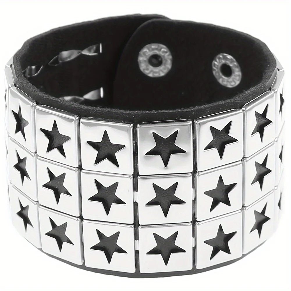 Fashion Gothic Punk Retro Multi Chain Street Dance Bracelet For Halloween Cosplay Christmas Party Birthday Lovers Gifts - Sty
