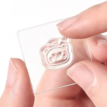 Cute Children's Silicone Seal Stamping Handbook Seal Art Decoration DIY Scrapbook Diary Album Student Stationery Aesthetic