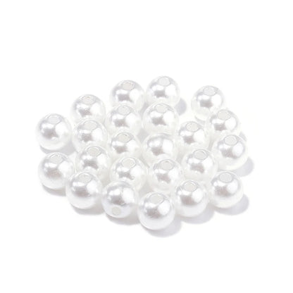 50-1000pcs/Lot Round ABS Imitation Pearl Beads Loose Beads Plastic Acrylic Spacer Bead For Jewelry Making Diy Bracelet Neckla