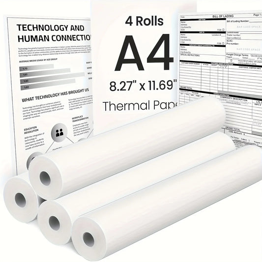 A4 Thermal Paper 21x29.7cm Quick-Dry Glossy & Clear Print Portable Printer Durable Quality Portable Printing Paper Thermal Pa