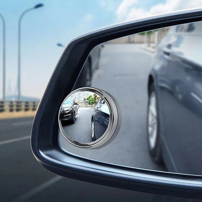 2Pcs 360 Degree Adjustable Blind Spot Mirror Car Auxiliary Rearview Convex Mirror Round Frame Wide Angle Mirrors for Car Reve