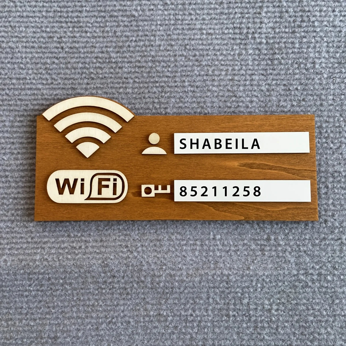 1pc Rustic Wooden WiFi Password Sign, Vintage Wall-Mounted Wireless Network Indicator Plaque, Multi-Purpose Home Decor Access