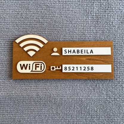1pc Rustic Wooden WiFi Password Sign, Vintage Wall-Mounted Wireless Network Indicator Plaque, Multi-Purpose Home Decor Access