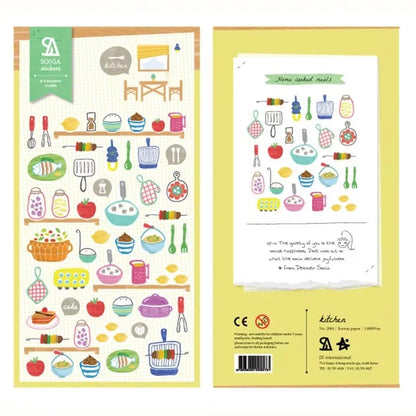 Suatelier Foods Stickers Aesthetic Scrapbooking Cute Junk Journal Ephemera Korean Deco Sticker Planner Diary DIY Craft Suppli