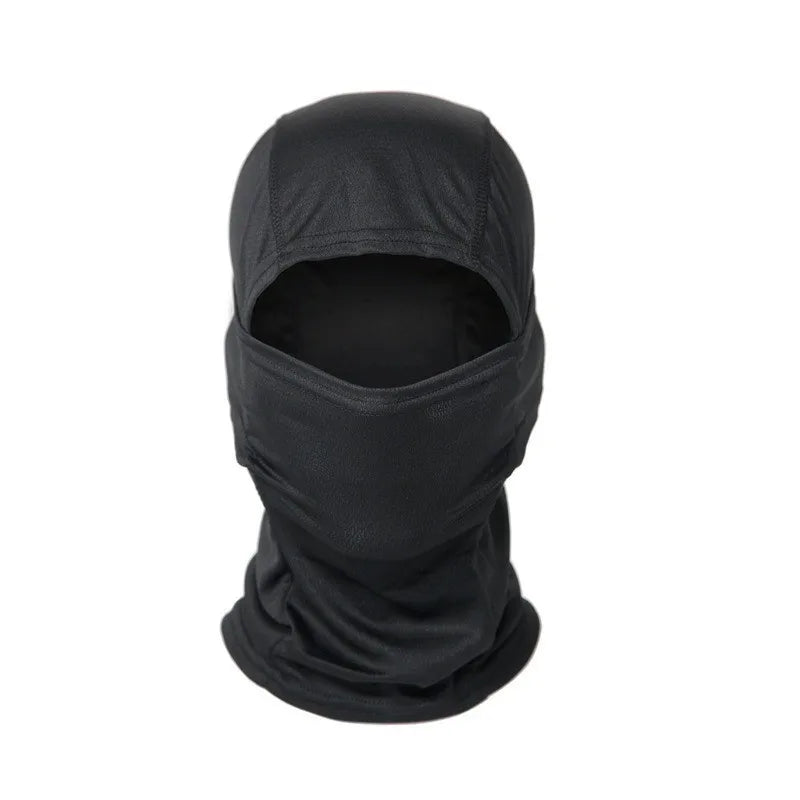 Tactical Windproof Balaclava for Bicycle Riding, Full Cover, Outdoor Hunting, Hiking Head, Warm Shield, Ski Scarf - G875A-bla