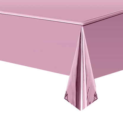 Disposable Tablecloth White Black Pink Gold Table Cover Plastic Birthday Wedding Table Cloth Party Dining Table Decoration Fa